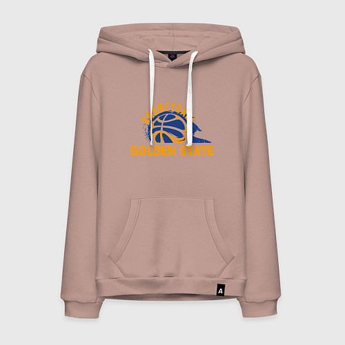 Мужская толстовка-худи Golden State Basketball / Пыльно-розовый – фото 1