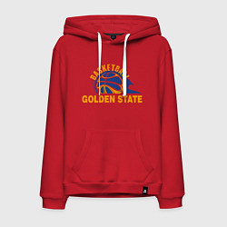 Толстовка-худи хлопковая мужская Golden State Basketball, цвет: красный