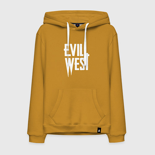 Мужская толстовка-худи Evil west logo / Горчичный – фото 1