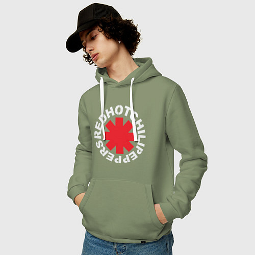 Мужская толстовка-худи Peppers - Logo / Авокадо – фото 3