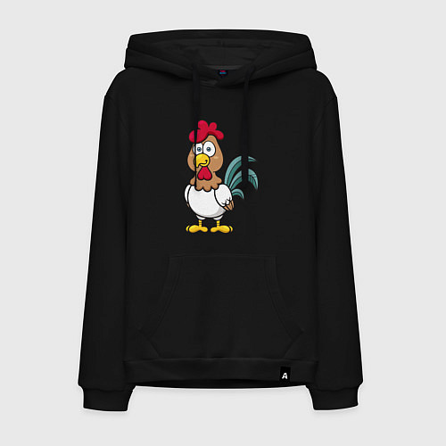 Мужская толстовка-худи Милый Петушок / Черный – фото 1