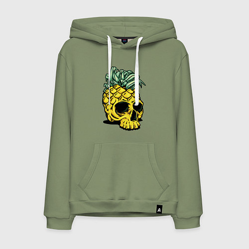 Мужская толстовка-худи Череп-ананас Лето / Авокадо – фото 1