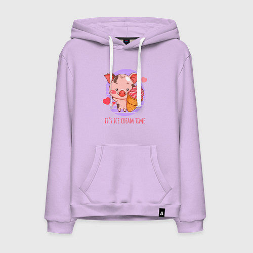 Мужская толстовка-худи Время мороженого / Лаванда – фото 1