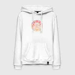 Мужская толстовка-худи Skull red orange gradient