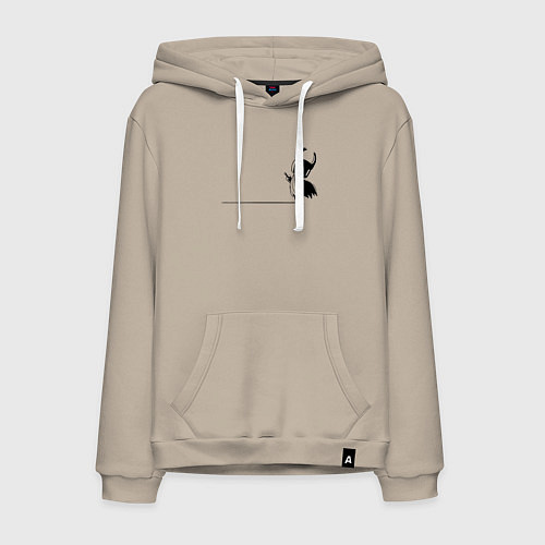 Мужская толстовка-худи Hollow Knight на краю / Миндальный – фото 1