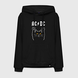 Мужская толстовка-худи AC DC rock cat