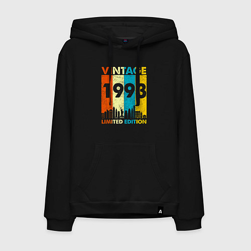 Мужская толстовка-худи Винтаж 1993 лимитированная серия / Черный – фото 1