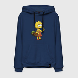 Мужская толстовка-худи Lisa Simpson с гусеницей на даче