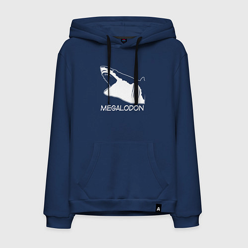 Мужская толстовка-худи Пасть мегалодона / Тёмно-синий – фото 1