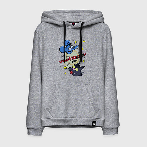 Мужская толстовка-худи Симпсоны - шоу Щекотки и Царапки / Меланж – фото 1
