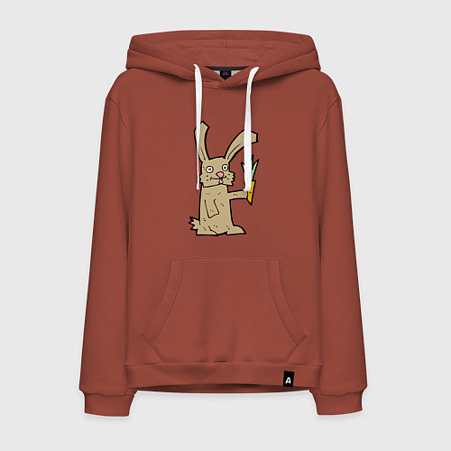Мужская толстовка-худи Rabbit & Carrot / Кирпичный – фото 1