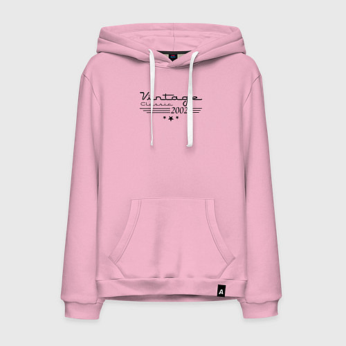 Мужская толстовка-худи Винтажная классика 2002 / Светло-розовый – фото 1