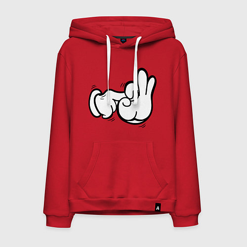Мужская толстовка-худи Жест руками / Красный – фото 1
