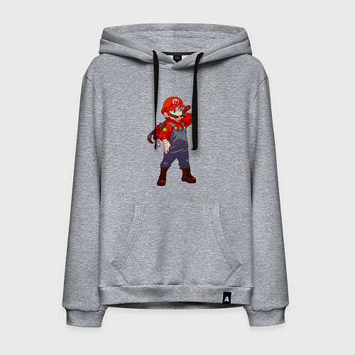 Мужская толстовка-худи Марио на стиле / Меланж – фото 1