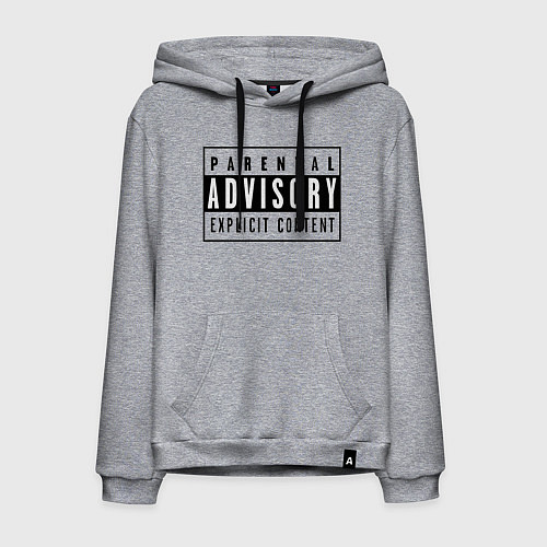 Мужская толстовка-худи Имеет откровенное содержание - взрослый контент / Меланж – фото 1