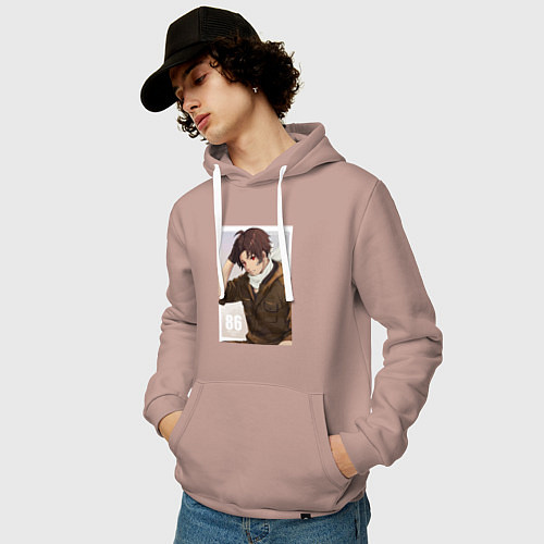 Мужская толстовка-худи Синъэй Нодзэн - 86 / Пыльно-розовый – фото 3