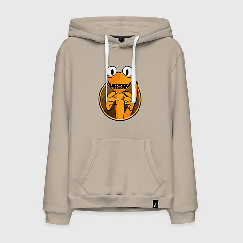 Мужская толстовка-худи Радужные друзья: Оранжевый / Миндальный – фото 1