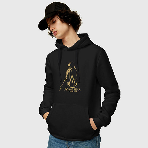 Мужская толстовка-худи Assassins creed 15 лет / Черный – фото 3