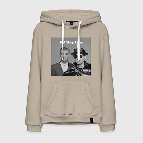Мужская толстовка-худи Pet shop boys / Миндальный – фото 1