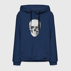 Толстовка-худи хлопковая мужская Platinum Cut Skull, цвет: тёмно-синий