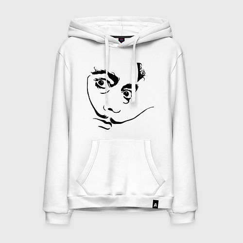 Мужская толстовка-худи Salvador Domingo Felipe Jacinto Dali / Белый – фото 1