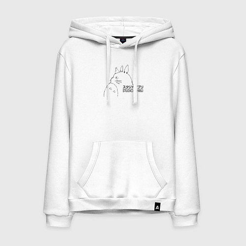 Мужская толстовка-худи Тоторо Studio Ghibli / Белый – фото 1