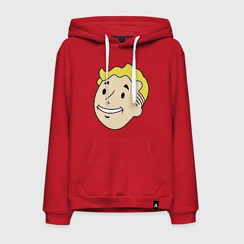 Мужская толстовка-худи Vault boy head / Красный – фото 1