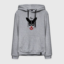 Толстовка-худи хлопковая мужская Зайка bdsm 2023, цвет: меланж