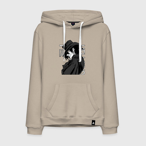 Мужская толстовка-худи Улыбка Алукарда - Hellsing / Миндальный – фото 1
