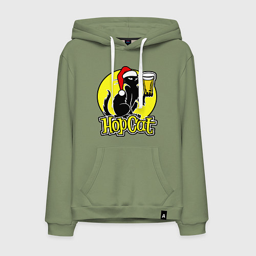 Мужская толстовка-худи Hop Cat / Авокадо – фото 1