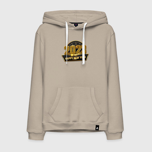 Мужская толстовка-худи 2023 hny1 / Миндальный – фото 1