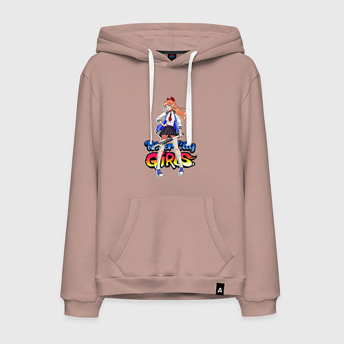 Мужская толстовка-худи Kyoko - River city girls / Пыльно-розовый – фото 1