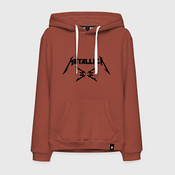 Толстовка-худи хлопковая мужская Metallica, цвет: кирпичный