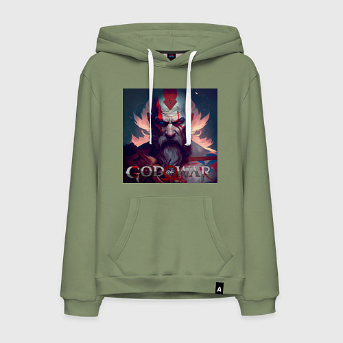 Мужская толстовка-худи Кратос, бог войны / Авокадо – фото 1