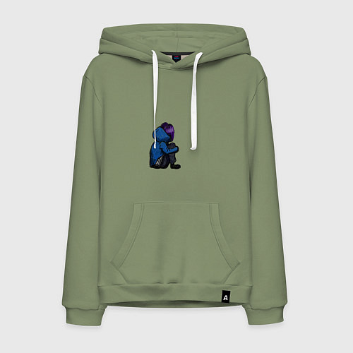 Мужская толстовка-худи Депрессия девушки / Авокадо – фото 1