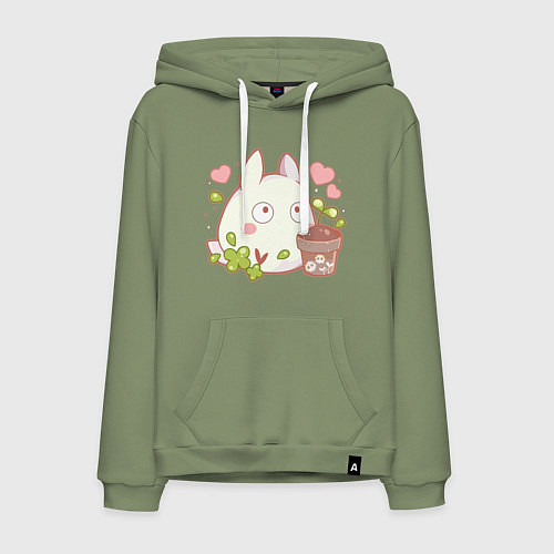 Мужская толстовка-худи Тоторо и цветок / Авокадо – фото 1