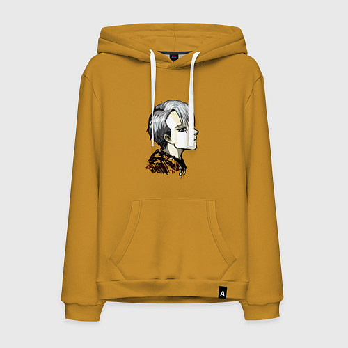 Мужская толстовка-худи Виктор Никифоров - Юри на льду / Горчичный – фото 1