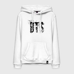 Толстовка-худи хлопковая мужская BTS logo, цвет: белый