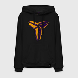 Толстовка-худи хлопковая мужская Kobe logo, цвет: черный