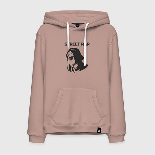 Мужская толстовка-худи Street style / Пыльно-розовый – фото 1