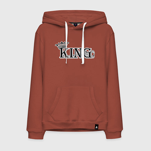 Мужская толстовка-худи Для него KING BLACK / Кирпичный – фото 1