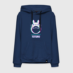 Мужская толстовка-худи Символ Totoro в стиле glitch