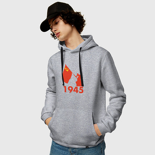 Мужская толстовка-худи 1945 / Меланж – фото 3