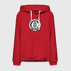 Толстовка-худи хлопковая мужская Juventus club, цвет: красный