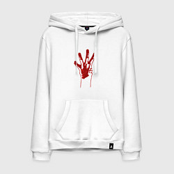 Толстовка-худи хлопковая мужская Dead by Daylight Left Behind, цвет: белый