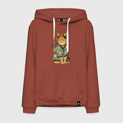 Мужская толстовка-худи Samurai battle cat