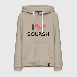 Мужская толстовка-худи I Love Squash