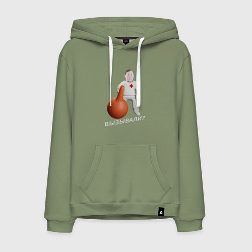 Мужская толстовка-худи Доктор и клизма / Авокадо – фото 1