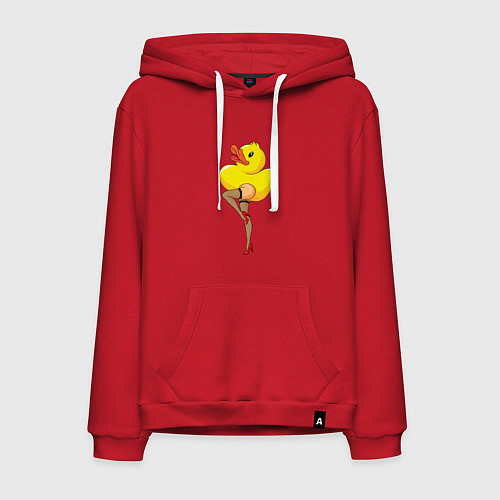 Мужская толстовка-худи Эротичная утка / Красный – фото 1
