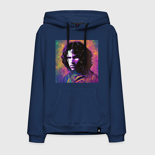 Мужская толстовка-худи Jim Morrison few color digital Art / Тёмно-синий – фото 1